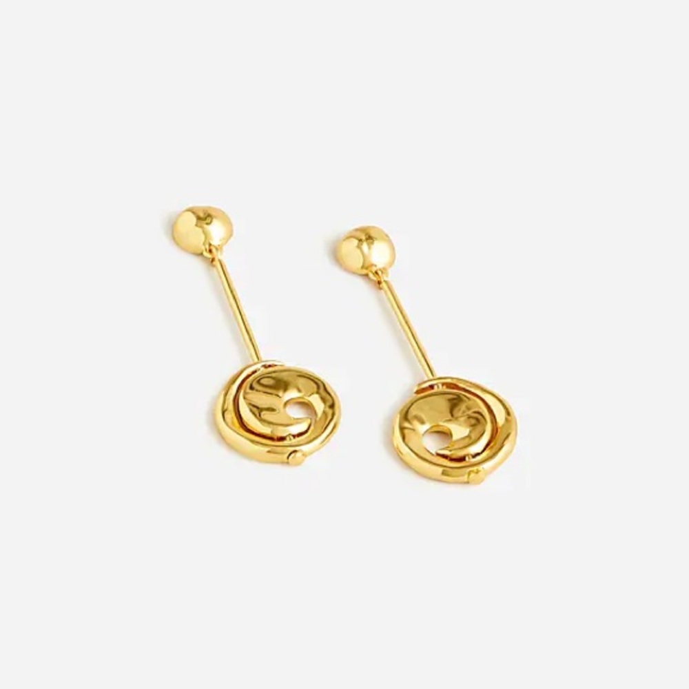 J. Crew Gold Swirl Earrings